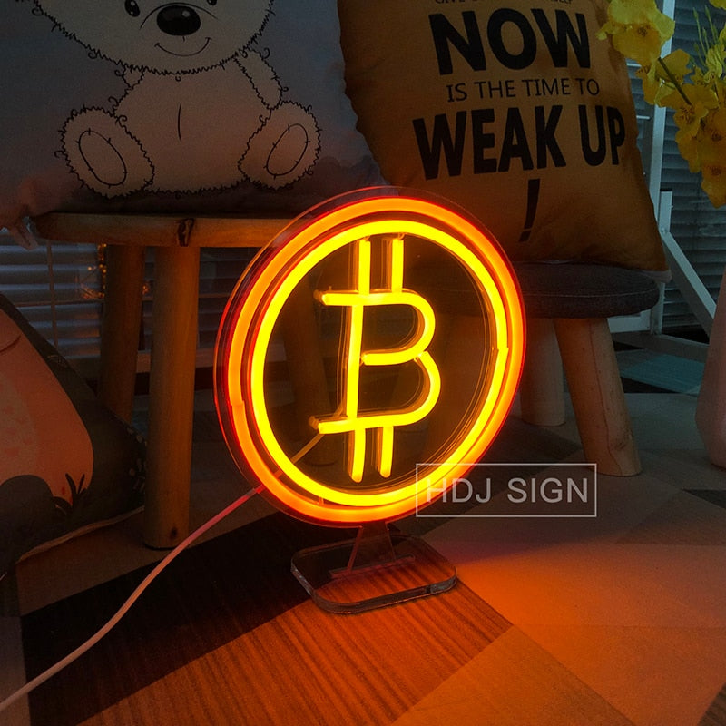 Neon Bitcoin Lamp