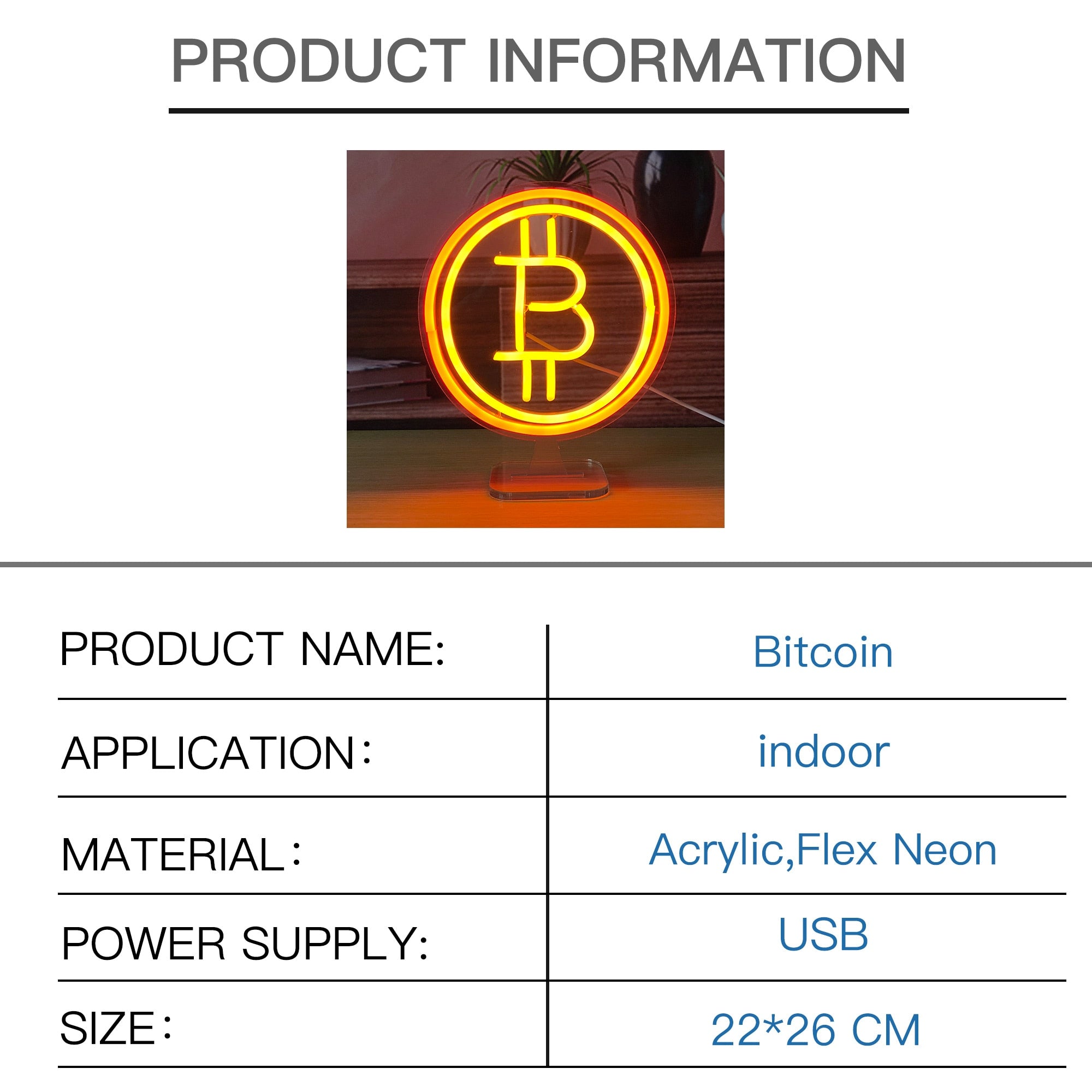 Neon Bitcoin Lamp