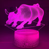 3D Strong Bull Lamp