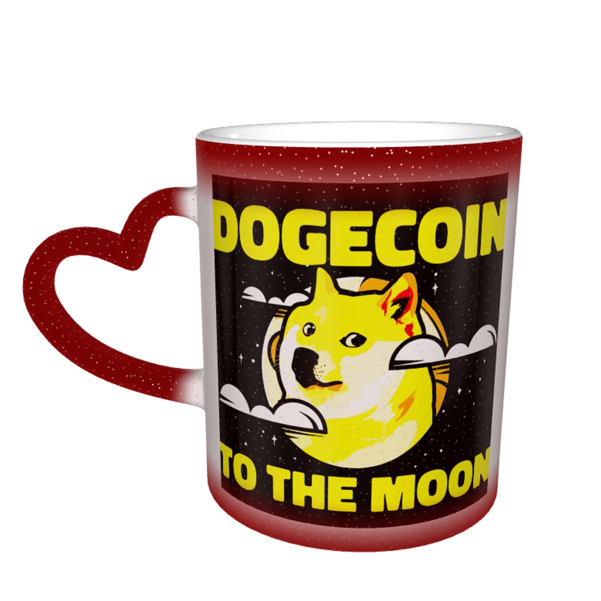 Dogecoin To The Moon B Color Changing Mug in the Sky Hot Sale Ceramic Heat-sensitive Cup Graphic 
Dogecoin Elon Musk Milk cups