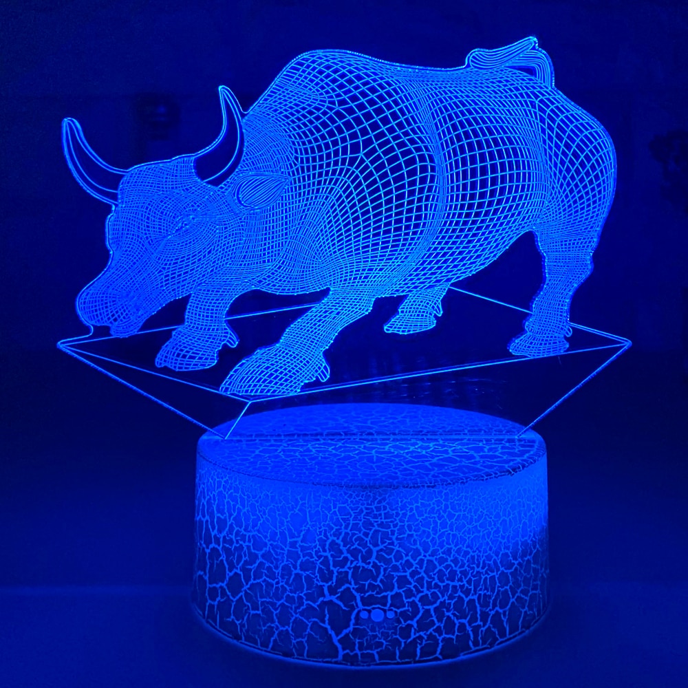 3D Strong Bull Lamp