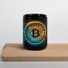 Black Glossy Bitcoin Mug